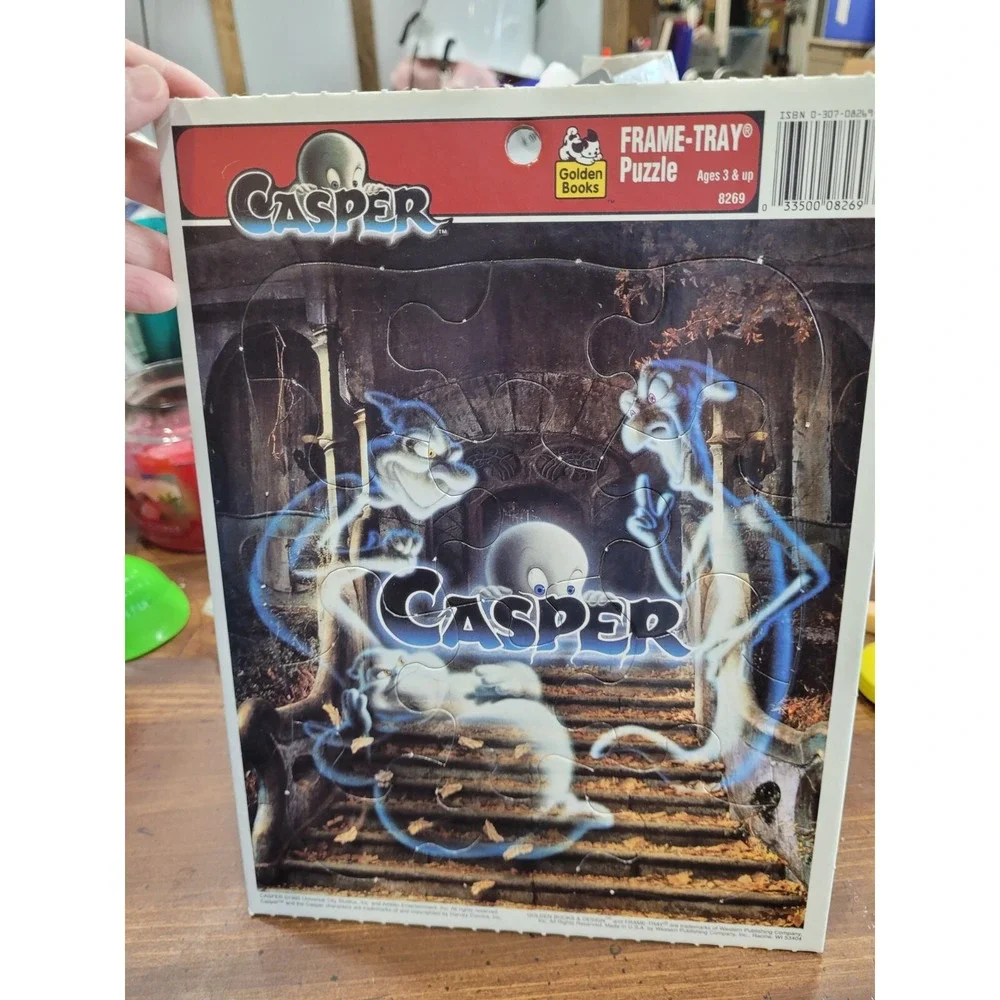RARE VINTAGE 1995 CASPER THE FRIENDLY GHOST MOVIE 12 PIECE FRAME TRAY PUZZLE!